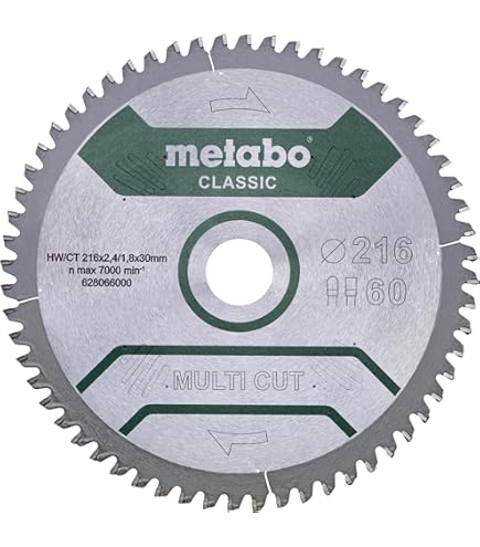 ※メザシ太郎 metabo Kreissägeblatt 216 x 30mm Z58 - Aluminium‑Sägeblatt für