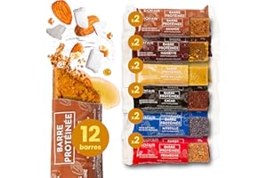 BIOFAIR NUTRITION - Barre Protéinée Bio - Pack Découverte 6 Saveurs - Lot de 12 Barres Protéinées - Saine, 100% Naturelle et Fabriquée en France