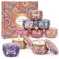 Lot De 8 Bougies Parfumées En Cire De Soja - 85 G Chacune - Parfums Naturels (lavande, Vanille...) - Jusqu'à 120 Heures De Combustion - 9