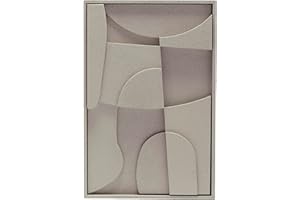 ALLY MAISON Wandbild, Wanddeko, Wohnzimmer Deko Wand, abstrakte Formen, Hygge, moderne Bilder Schlafzimmer, handgemalte Gemälde, Leinwandbild Flur Dekoration, 3D Art, Acryl, Minimalistische Design, Scandi,