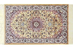 MARKOTEX Tappeto da Camera in Viscosa (scendiletto - salotto: classico, orientale) - (Gold, 67x105)