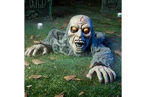 JOYIN Halloween Light-Up Zombie Groundbreaker Animated with Bloodstain and Creepy Sound for Outdoor, Lawn, Yard, Patio Decoration, Haunted House Decorations
