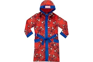 SPIDER-MAN Marvel Spiderman Dressing Gown | Spidey Boys Dressing Gown | Boys’ Sleepwear & Robes | Ages 2 To 12 Years | Official Spiderman Merchandise