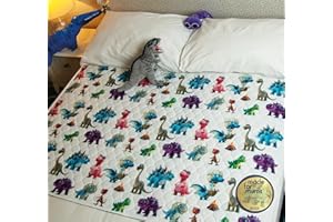 Bedwetz Potty Training Bed Pads | 2 Pack | 100% Waterproof Mattress Protector | Bedwetting Sheets, size fits Double Beds | Non Slip Mat with Side Wing Tucks | UK Brand | Dinosaur