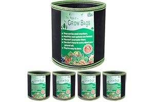 Growerz GrowPotz Pflanzbeutel, rund, 7 l, 5 Stück