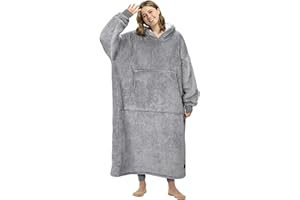 ‎KATO TIRRINIA Kato Tirrinia Oversized Warm Hoodie, Sweatshirt, Blanket, Soft Flannel Women's Blanket Jumper, Comfortable Hoodie, Cosy Gifts, Blanket for Adults, Men, Women, Teenagers