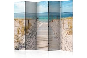 ‎MURANDO murando Raumteiler Foto Paravent Strand am Meer 225x172 cm beidseitig auf Vlies-Leinwand bedruckt Trennwand Spanische Wand Sichtschutz Raumtrenner Home Office Natur Landschaft c-B-0362-z-c