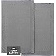 Weave Essentials Terry Bath Mat - 100% Combed Cotton, 50 x 80 cm Luxury Plush Premium Quality Quick Dry Bath Shower Matt, High Absorbent & Machine Washable Bathroom Mat | Pack of 2 (Grey)