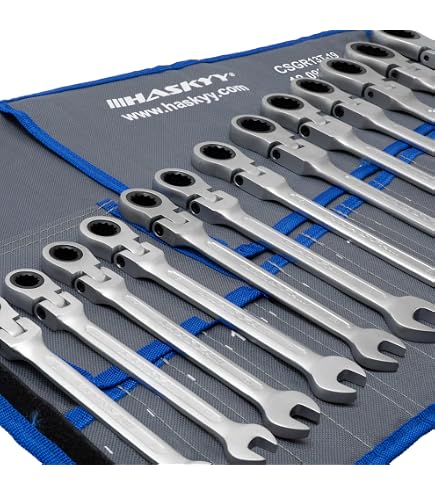 Clé Mixte à Cliquet 11 Mm AERZETIX – Fourche 11 Mm / Anneau 12 Pans, Acier CR-V, Manche Polie, DIN 3113