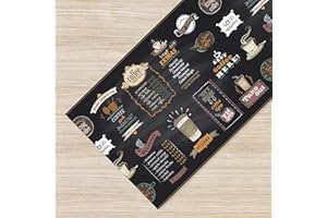 Il Gruppone Passione Casa Tappeto Cucina Antiscivolo Made in Italy Passatoia Antimacchia Multiuso Corridoio Soggiorno Lavabile in Lavatrice - 50x200 - Stampa Menu