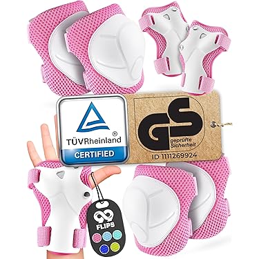 Set Protezioni Pattini Per Bambini - Ginocchiere, Gomitiere E Polsiere, Design Unicorno - Foto 8