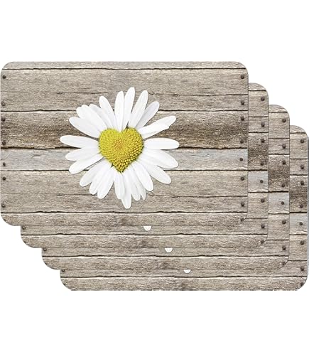 Lot De 4 Sets De Table Lavables - Décoration De Table Pour Printemps Et