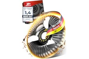 Adlerfokus Holz Schleifscheibe 125mm Winkelschleifer [EXTRA SCHARF] Flexscheibe für Holz - Wurzelfräse - Lackfräse - Baumstumpffräse - Raspelscheibe - Schleifen mit einer Flex Schleifscheibe