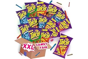 ‎WASHYS XXL Takis Chips Box - 4x Takis Blue Heat 110g, 4x Takis Fuego 100g, 2x Takis Dragon Sweet 92,3g, 2x Takis Queso Volcano 90g, 2x Takis Crunchy Fajitas 92,3g- 1,3kg Große Mix Packungen zum sparen!