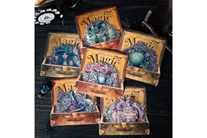 ‎ARPAPER Arpaper Scrapbook Zubehör Stickers 120 Stück, Bullet Journal Sticker PET Retro Scrapbooking Zubehör Set Scrapbooking Vintage Sticker Aufkleber Deko für Hochzeit，Fotoalbum，Kalender（Magic Box）