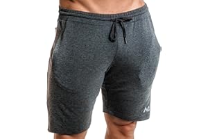 NATURAL ATHLET Shorts de Fitness Slim-Fit pour Hommes Mélange - Short de Jogging & Short de Sport avec Poches - Musculation, Salle de Sport & Gym - Short de Loisirs d'Été pour Hommes