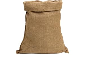 IPEA Bolsa de Yute de Grandes Dimensiones – 80 x 50 cm – Made in Italy – 1 Unidad – Saco de Yute Tejido Natural para Manualidades, Decoración, Jardín, Fiestas, Bricolaje, Caja de Objetos