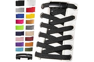 SULPO sznurówki bez wiązania - 2 pary - elastyczne sznurówki z szybkim zapięciem - płaskie gumowe sznurówki do sneakersów bez wiązania,