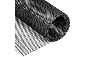 Yotache Fly Screen Mesh 120 x 250 cm, Strengthened Polyester Adjustable Window Screen Keep Fresh Air Circulating Fly Screens for Windows, Black