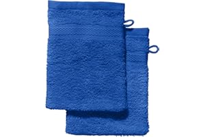 ‎REDBEST REDBEST Waschhandschuh 2er-Pack Chicago Royalblau Größe 15x21 cm - saugstark, strapazierfähig, ideal für Reisen, Sport (weitere Farben)