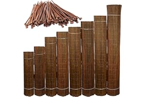 Ogrodzenia Wiklinowe - Mata Wiklinowa 160x500 cm - Parawan Balkon & Ogród - Mata Maskująca z Wikliny - 100% Naturalny Płot - Osłona Wiklinowa z Ocynkowanym Drutem - Ochrona przed Wiatrem