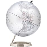 Globe Terrestre Décoratif EXERZ 13 Cm – Base Marbre – Vintage, Fabrication Artisanale – Pour Décoration Maison/bureau - 7