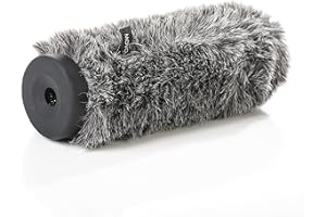 Movo WS-G300 Furry Rigid Windscreen for Microphones 18-23mm in Diameter and up to 11.8" (30cm) Long - Dark Gray
