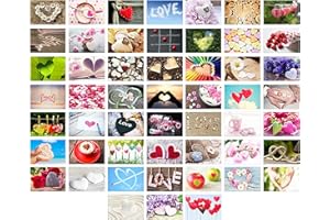 Edition Seidel Set de 52 cartes postales de mariage de qualité supérieure : une carte postale de chaque semaine – cadeau de mariage – amour cœur