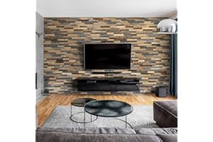 Wooden Wall Design Largo - Revêtement mural en bois recyclé - Style vintage - Revêtement mural - Revêtement mural en bois - Design mural - 1 m²