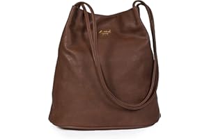 Mabel London - Borsa a tracolla da donna, in morbida pelle vegana, modello Hobo Bucket