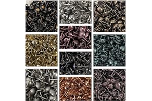 TENDEEVOLUTION Bullette per Tappezzeria, Confezione da 100 Pezzi in diversi colori. Chiodi per Tappezzeria Sedie, Poltrone, Salotti e Divani. Chiodi Tappezzeria Decorativi (BRONZO SFUMATO)