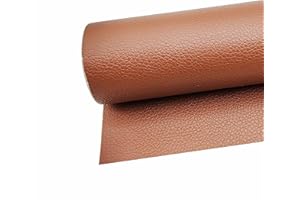 Surriba Reparation PU Cuir, Patch Cuir Auto-adhésif Rénovation, Cuir Adhesif Reparation Canapé Bricolage 60 * 300cm Brun Caramel