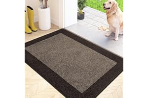 FCSDETAIL Dirt Trapper Indoor Door Mat 60 x 90 cm, Non-slip Entrance Rug, Machine Washable Dog Doormat, Inside Floor Mat for Entryway, Muddy Shoes & Paws
