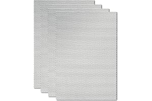 TOONGEEN Wire Mesh Sheet 4 Pcs, Never Rust Aluminum-Magnesium Alloy Fine Metal Rodent Mesh Panels, Air Brick Vent Mesh Cover for Mouse Rat Proof Insect Pest Control, A4(210 x 300 mm)