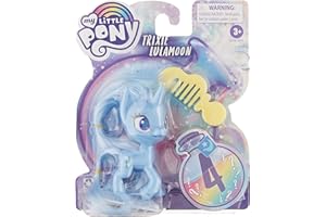 My Little Pony Trixie Lulamoon Potion Pony Figure -- 3" Blue Pony Toy with Brushable Hair, Comb, & 4 Surprise Accessories