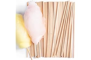 GREENDOSO® 60 Bâtons pour Barbe à Papa – Bâtonnets de 28 cm Aptes au Contact Alimentaire – Conditionnés en France (60 Bâtonnets)