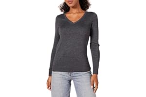 Amazon Essentials Jersey Ligero de Manga Larga con Cuello en V y Corte Estándar (Disponible en Tallas Grandes) Mujer