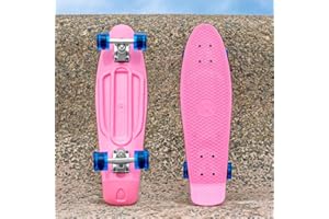 VICI Cruiser Skateboard – Lightweight & Durable with Non-Slip Deck, Smooth PU Wheels & ABEC Bearings – 22in or 27in [Optional Helmet + Pads]
