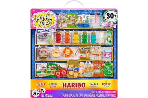 MGA's Miniverse Make It Mini Haribo Multipack - Mini Objets à Collectionner, Résine DIY, Réplique de Bonbons, Créations Assorties, Non Comestibles - pour Les Collectionneurs, Dès 8 Ans