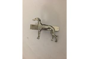 PRIDEINDETAILS Greyhound PP-D22 English Pewter emblem on a Tie Clip 4cm long Handmade In Sheffield