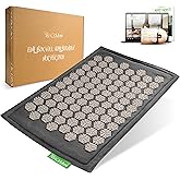 BACKLAXX ® Akupressurmatte für Füße – Nagelbrett Füße für Fussmassage, Rücken, Nacken und Schulter mit Befestigungsband – Fuß