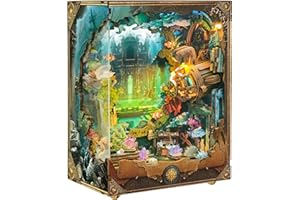 STRUCWOOD DIY Book Nooks - Deep-Sea Explorer Tiny Hous Submarine Miniature House Kit Building with Music, LED Light Magic and Rotating Scenery - Discover Atlanta