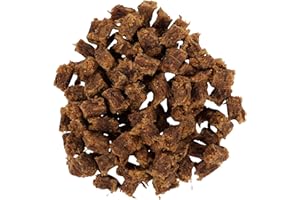 AVANZONA Friandises pour Chiens, Snacks Viande Séchée Naturelle, Cubes de Cerf. 80g.