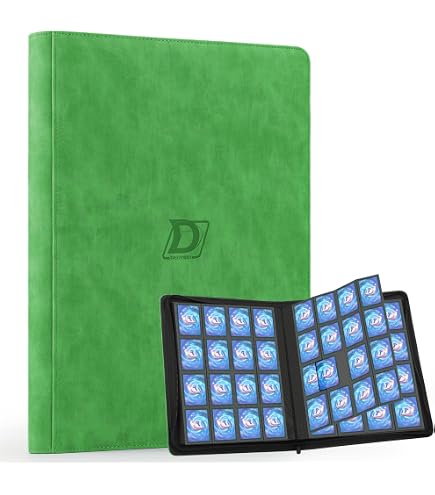 Sammelkarten-Halter 20 Seiten – 9 Taschen Pro Seite, Für Bis Zu 360 Karten, Grün, Aus Polypropylen