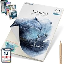 SM.LT C 24 White 100% Cotton Watercolour Cards - 147x106mm, 300gsm, Pack Of 24, Perfect For Painting & Craft - View #5