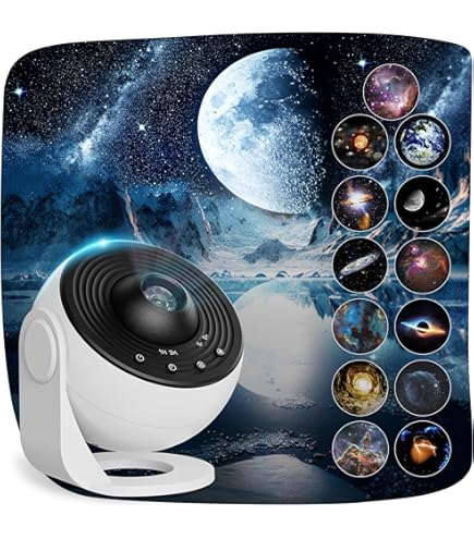 Projecteur Ciel Etoile,4K HD Planetarium Projecteur avec 13 Disques de