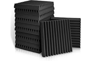 Kuchoow Aislante Acustico, Espuma Acustica, 12 Piezas Paneles Absorbentes Acusticos para Podcasting, Estudios de Grabación, Oficinas (12 Piezas | 30x30x5cm)