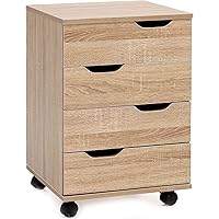 Wohnling WL5.931 Rollcontainer, Holz, Sonoma, 40 x 60 x 40 cm