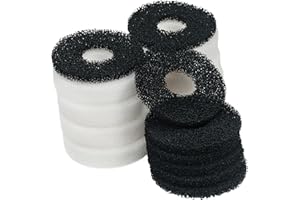 LTWHOME Anelli in schiuma e carbonio compatibili con set di filtri Biorb (confezione da 16)