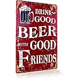 Blechschild Retro Bier Geschenk Magnet-Metall-Schild mit Sprüchen vintage lustige Türschilder Bier nostalgie Schild Deko Bar-